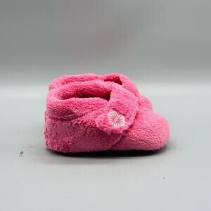 UGG Shoes Infant Girl 4/5 Pink Fuzzy Baby Bixbee Booties Slipper Cozy Australia